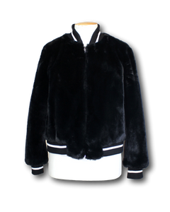 Ena Pelly. Faux Fur Bomber Jacket - Size S