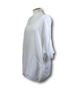 La Bottega di Brunella. Muslin Oversize Top - Size OS