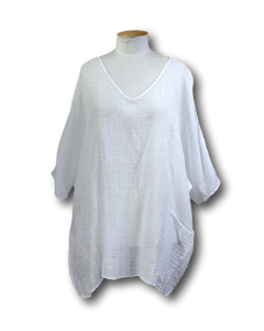 La Bottega di Brunella. Muslin Oversize Top - Size OS